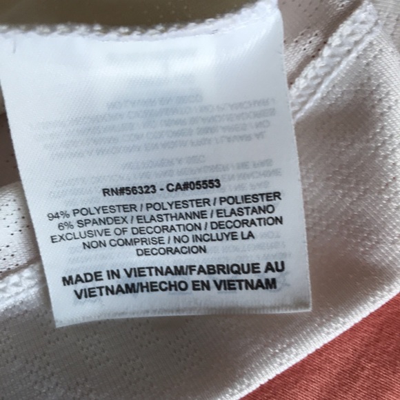 Women’s Nike golf tennis top white with pink trim - Picture 4 of 8